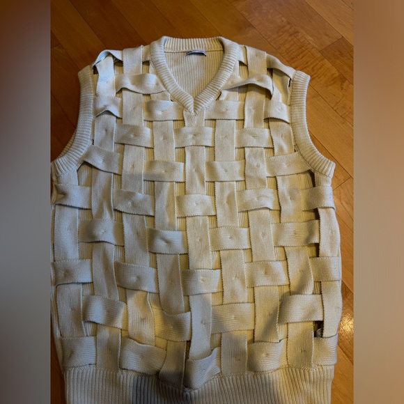 Cream Waffle Weave Vest - Picture 1 of 4